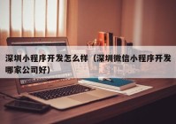 深圳小程序開(kāi)發(fā)怎么樣（深圳微信小程序開(kāi)發(fā)哪家公司好）
