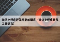 微信小程序開(kāi)發(fā)用到的語(yǔ)言（微信小程序開(kāi)發(fā)工具語(yǔ)言）